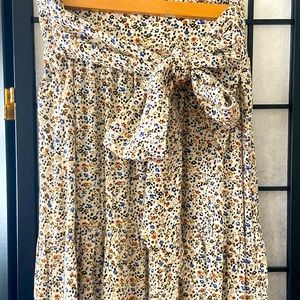 Madewell ruffle tie waist mini skirt